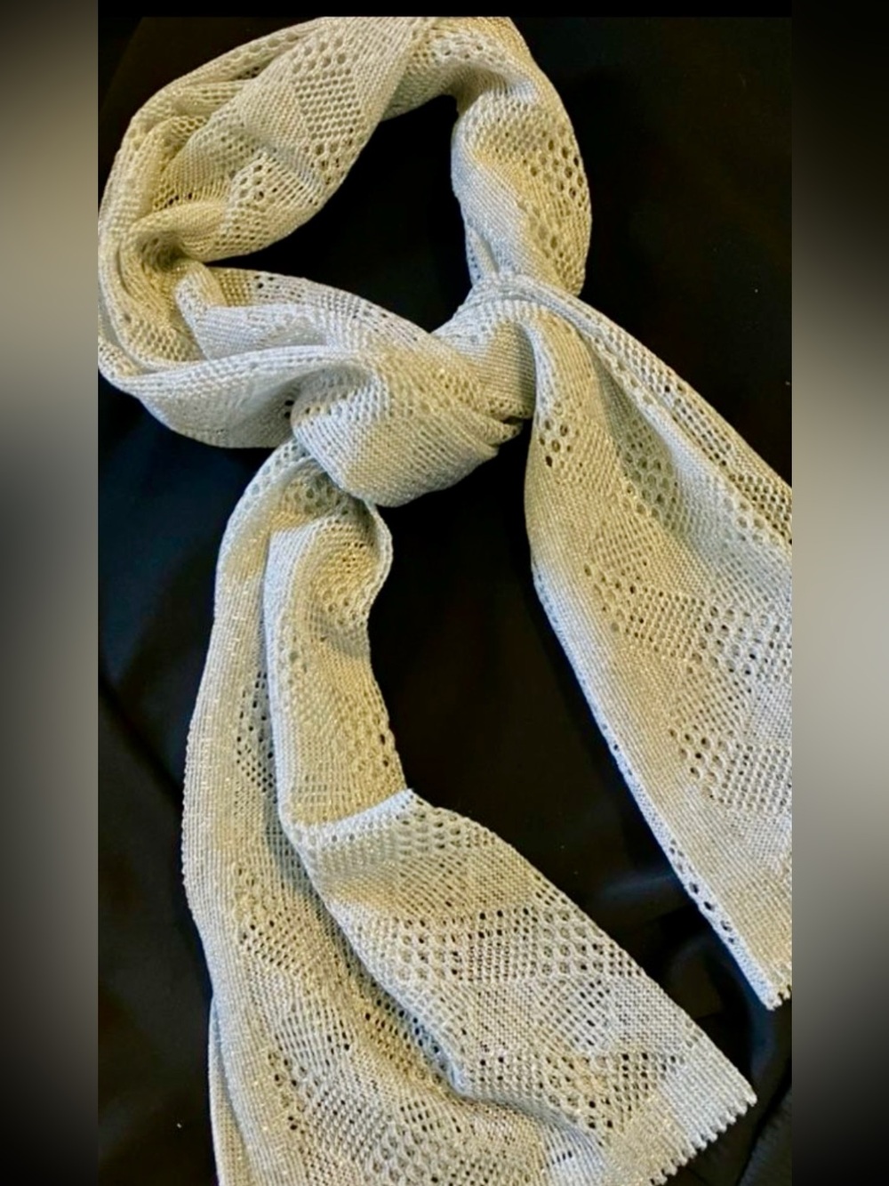 New Designer Lightweight Open-Knit Scarf/Wrap in Box